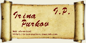 Irina Purkov vizit kartica